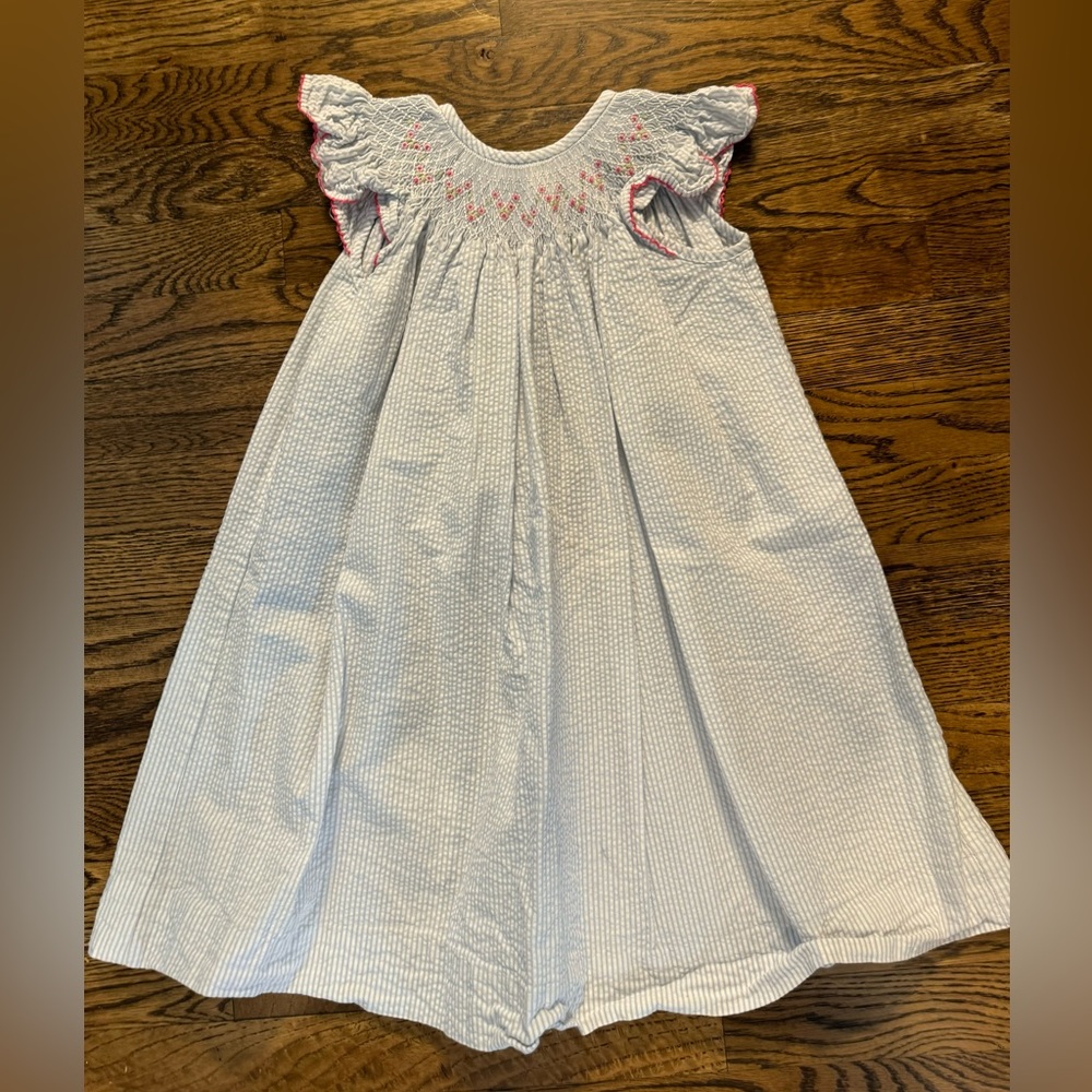 EUC Classic Whimsy blue smocked dress size 4T